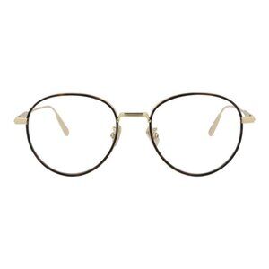 Dior Mens Round/Oval Gold Gold Transparent Fashion Designer Eyewear